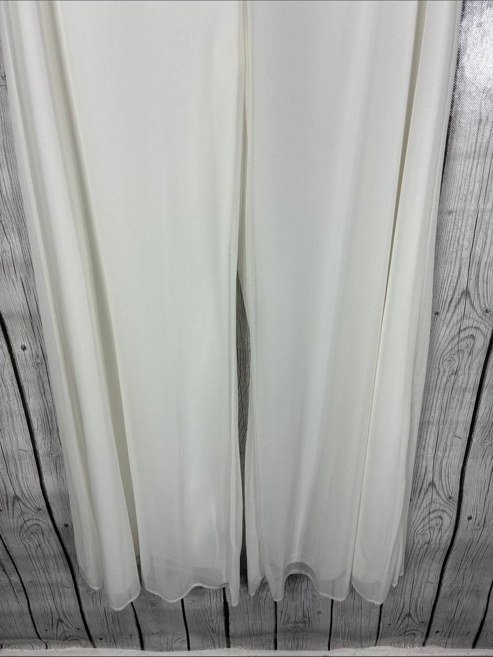 Prelude White Wide-Leg Overlay Pants Size Large - Picture 3 of 10
